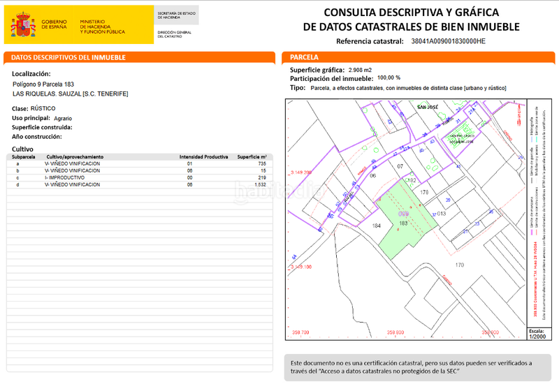 Foto 47b79450-e4b2-41eb-b6d5-4f10451b6fba. Terreno residenziale in carretera rafael ramos 49 in Sauzal (El)