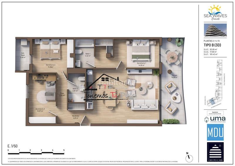 Foto cfd3a8cc-5a08-4387-9745-0d6a357cb89a. Pis amb calefacció aparcament piscina a Puerto Benicarló