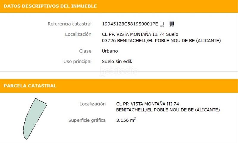 Foto f87e8b23-6458-4bbd-82dc-1eb027a19038. Finca rústica en calle pp.vista montaña iii 74 en Poble Nou de Benitatxell (el)