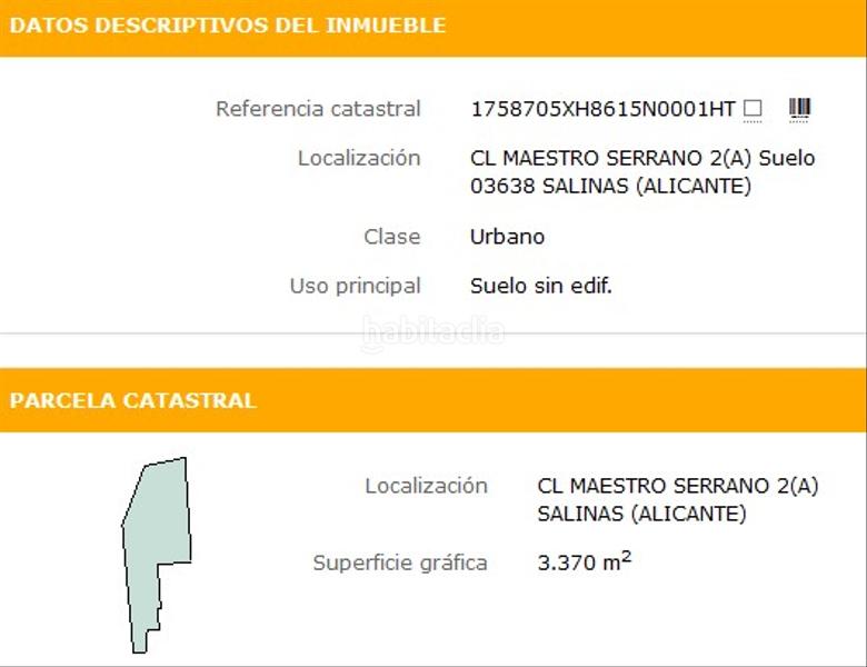 Foto 848631c2-f4b6-49a3-a0b3-5737eefb0074. Terreny residencial a calle maestro serrano 2a a Salinas