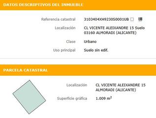 Terreno residenziale in Calle Vicente Aleixandre 15