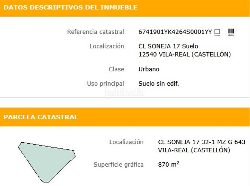 Foto cbd68636-5f5c-446b-9b08-bada6d145c09. Wohngrundstück in carrer soneja 17 in Avenida Alemania-Italia Villarreal / Vila - real