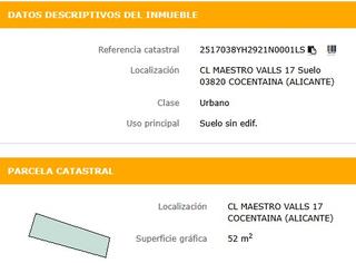 Terreno residencial  Carrer mestre valls 17