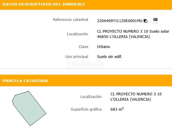 Foto e49791a8-e205-4a61-85dd-4acd29f3ce6a. Wohngrundstück in calle proyecto número 3 14 in Olleria (l´)