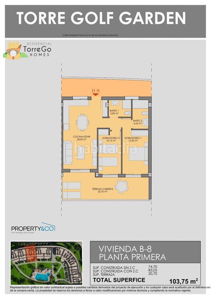 Foto 7bfd1a39-e66c-451f-a3c4-2bc202786d1d. Apartament 74m<sup>2</sup> amb aparcament piscina a Las Lomas de Rame-Bahía Bella Alcázares (Los)