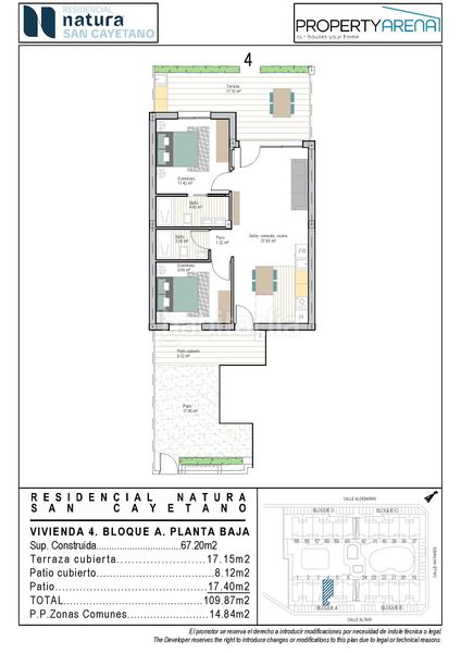 Foto cf1ac195-a416-4d85-a2d6-0362461ff247. Apartament 68m<sup>2</sup> amb aparcament piscina a San Cayetano Torre - Pacheco