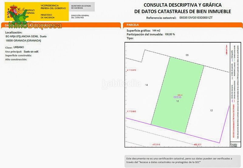 Foto c5698dc0-3e20-4302-ac89-44251e7e90ee. Wohngrundstück in calle de maria zambrano 1 in Lancha del Genil Granada