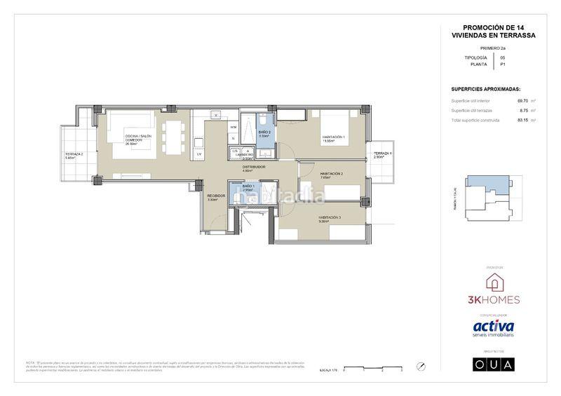 Foto 2f339ef6-ed6b-4739-9cf2-1ff06f609de2. Appartement 83m<sup>2</sup> dans carrer de ramón y cajal 5 dans Plaça Catalunya - Escola Industrial Terrassa