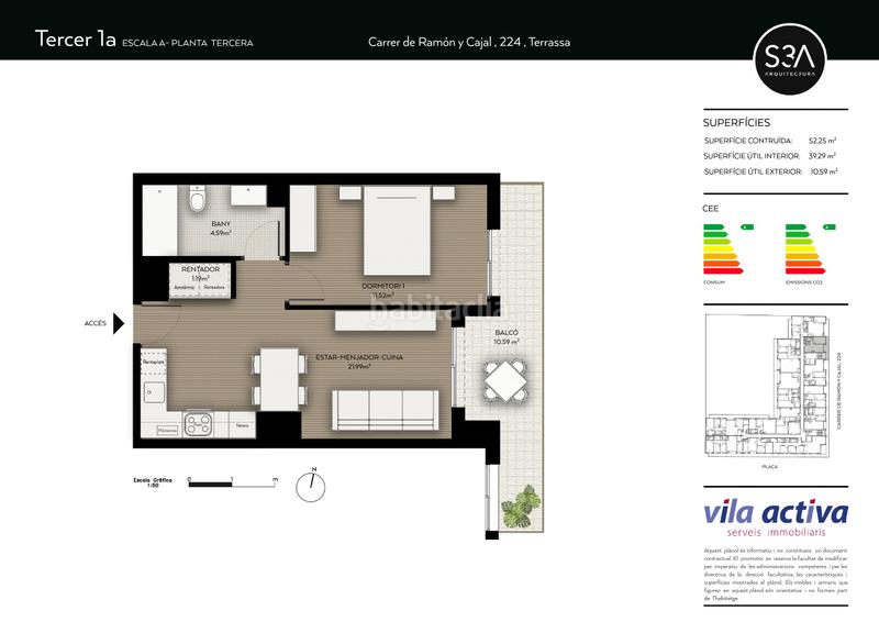 Foto 392f89f6-744d-4acf-85b4-0209ba0d8145. Pis 52m<sup>2</sup> a carrer de ramón y cajal 224 a Can Palet Terrassa