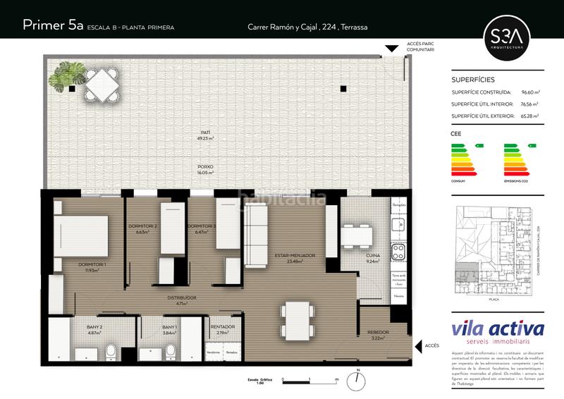 Foto f0414854-7ed8-4a0d-9312-bfeadf3632f7. Pis 104m<sup>2</sup> a carrer de ramón y cajal 224 a Can Palet Terrassa