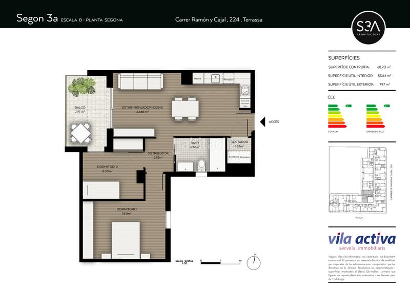 Foto 83e9cfe3-37b3-44fe-a640-4c7956e25cac. Appartement 68m<sup>2</sup> dans carrer de ramón y cajal 224 dans Can Palet Terrassa