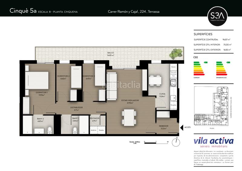 Foto 70d302d2-48d5-432f-86c3-7022e0dd1e93. Flat 96m<sup>2</sup> in carrer de ramón y cajal 224 in Can Palet Terrassa