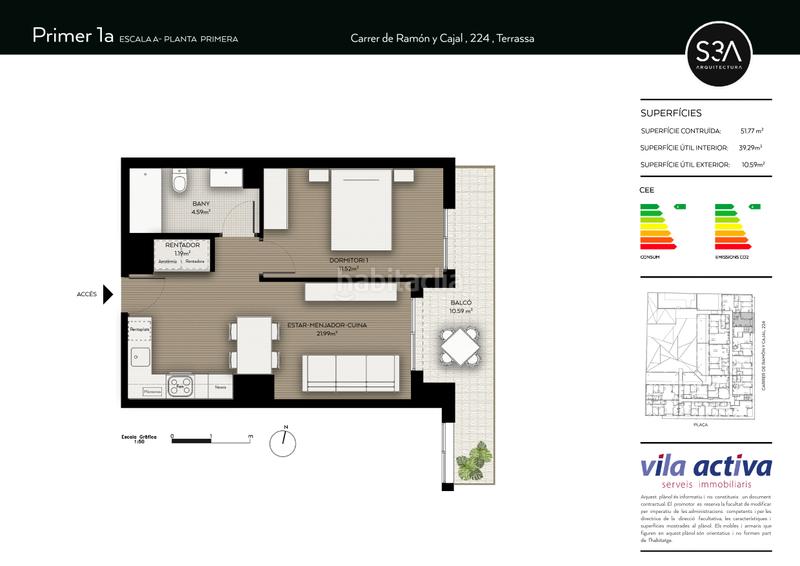 Foto e062358a-0829-4289-896e-01b4dde868a5. Appartamento 51m<sup>2</sup> in carrer de ramón y cajal 224 in Can Palet Terrassa