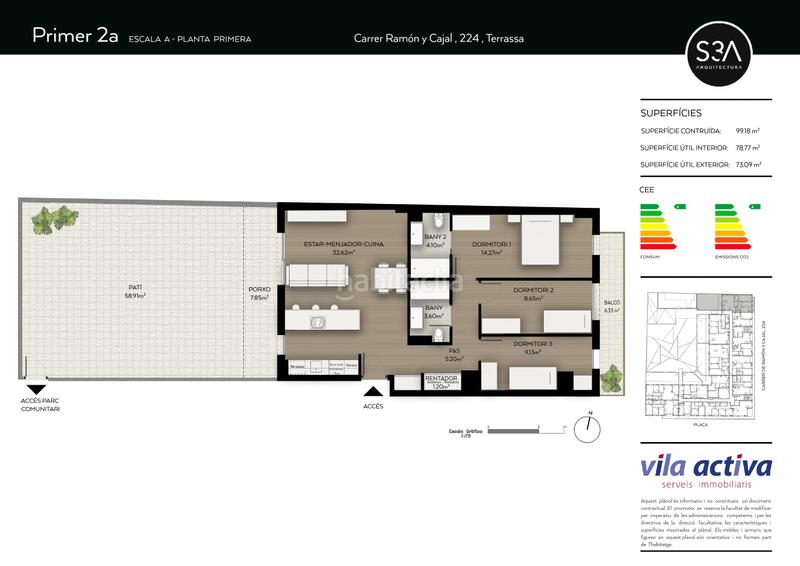 Foto a15d12ee-7613-43bc-9872-8095034614c8. Piso 99m<sup>2</sup> en carrer de ramón y cajal 224 en Can Palet Terrassa