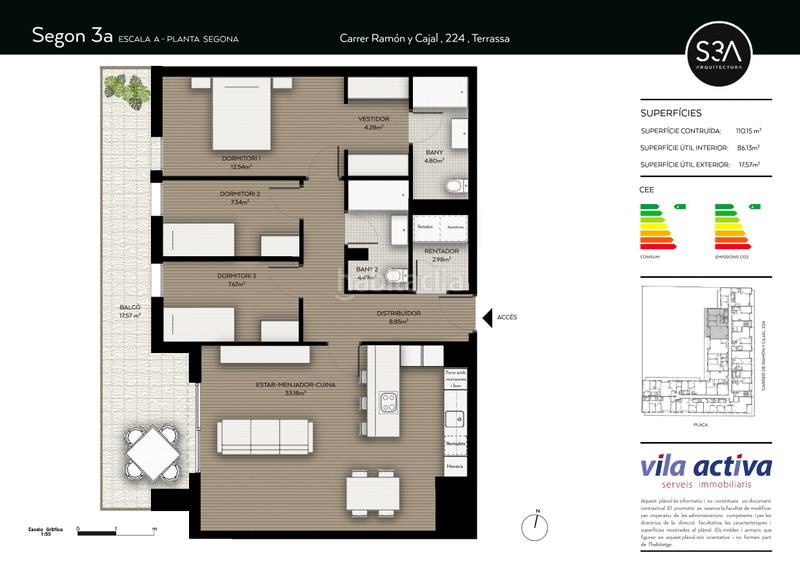 Foto 04d023d6-8246-43a1-adda-f00909a1e5f2. Appartement 110m<sup>2</sup> dans carrer de ramón y cajal 224 dans Can Palet Terrassa