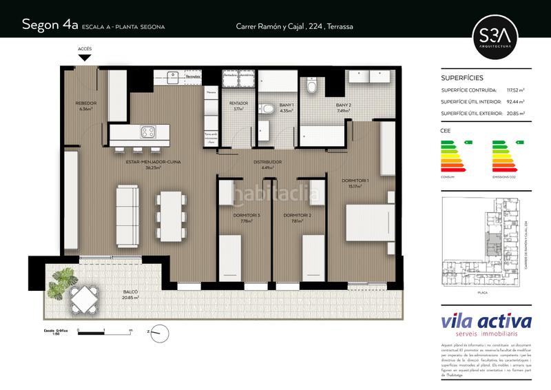 Foto d210404f-7e0f-4b7d-b5a6-b279cbc31a63. Appartement 117m<sup>2</sup> dans carrer de ramón y cajal 224 dans Can Palet Terrassa