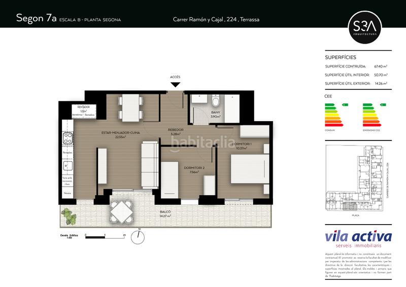 Foto 5dda0c35-c040-4ce8-abaf-98012515f0df. Flat 67m<sup>2</sup> in carrer de ramón y cajal 224 in Can Palet Terrassa
