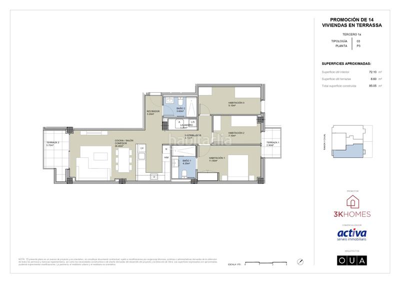 Foto 5eeb7971-ba25-4e05-86ba-608093a06790. Appartement 85m<sup>2</sup> dans carrer de ramón y cajal 5 dans Plaça Catalunya - Escola Industrial Terrassa