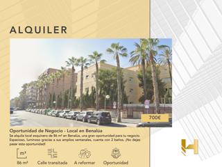 Rent Business premise  N/a. Oportunidad de negocio en benalúa!