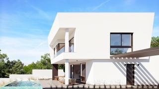 Chalet en El Pinar de Campoverde. Obra nueva  villa de 4 dormitorios piscina y parking privados en