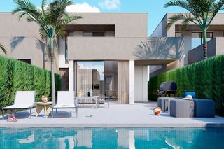 Chalet in Playa perla de levante. Villa de 3 dormitorios en venta en estrella de mar, con piscina