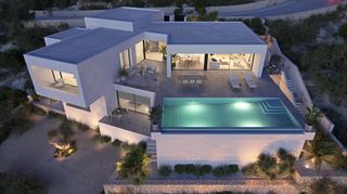 Chalet en Benitachell / el poble nou de benitatxell. Villa de 3 dormitorios y 4 baños con piscina y jardín, a 1000 m
