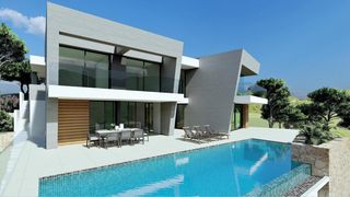 Chalet en Benitachell / el poble nou de benitatxell. Villa de 3 dormitorios y 4 baños con piscina y jardín, a 1000 m