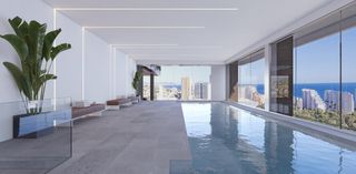Pis  Calp. Apartamento de 3 dormitorios y 2 baños con piscina y jardín, a 5