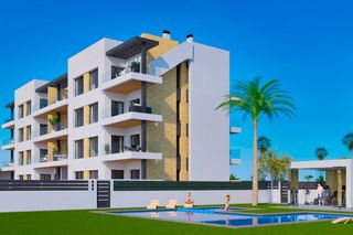 Pis a Aguas nuevas. Apartamento de 2 dormitorios y 2 baños con piscina y jardín en t