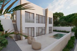 Chalet en Puig campana golf. Villa de 3 dormitorios y 3 baños con piscina y jardín en finestr