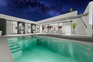 Chalet à Playa san juan de los terreros. Villa de 3 dormitorios y 2 baños con piscina y jardín en san jua