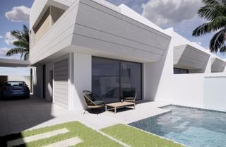 Xalet a Santiago de La Ribera. Este proyecto de villas cuenta con 110 m2 construidos y se distr