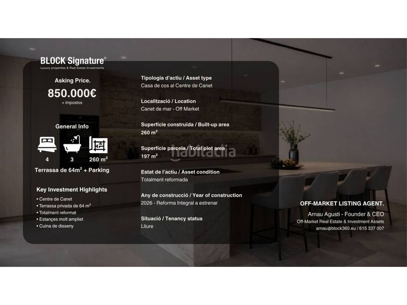 Foto 5211fc40-a232-4453-a2a2-105ba6a5c8de. Casa amb calefacció aparcament a Canet de Mar