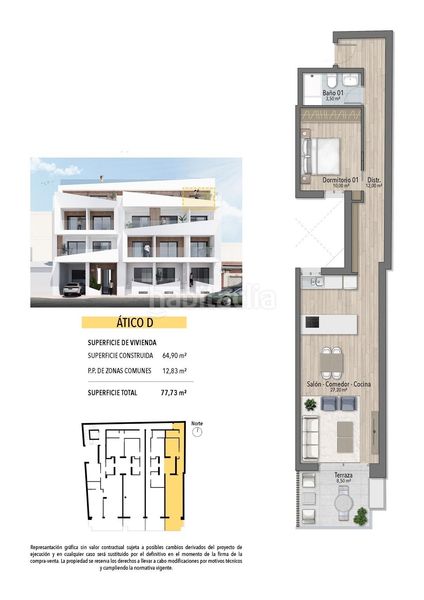 Foto 3602cdf5-7951-43e8-a4eb-4d1968a17dd1. Penthouse with parking pool in Las Piscinas Naturales Torrevieja