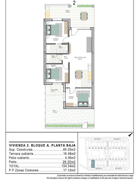 Foto bc3c46a9-9514-4628-a759-1cf4a153dfb8. Planta baixa amb aparcament piscina a San Cayetano Torre - Pacheco