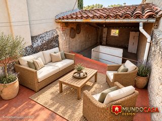 Casa en Cellera de Ter (La). Casa para reformar con patio, terraza y gran garaje en la celler