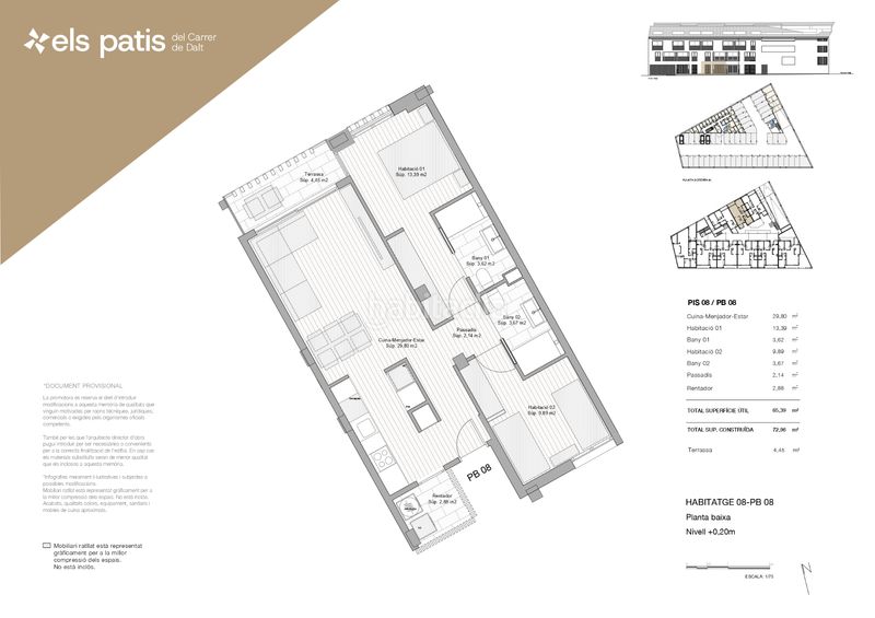Foto 110f9d65-033b-464e-8d73-43a46ec348fc. Piso en carrer major 33 pisos de obra nueva : 2 habitaciones dobles y 2 baños en Bescanó