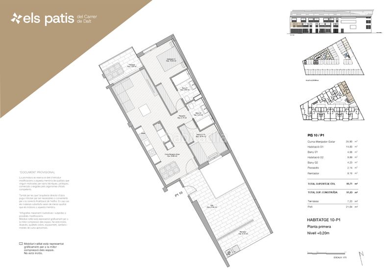 Foto 4ce891c1-44b1-48b7-853d-d684f4d128d0. Piso en carrer major 33 pisos de obra nueva : 2 habitaciones dobles y 2 baños en Bescanó