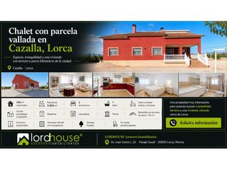 Casa  Poligono 151 paraje 358 carril d. 1561. chalet con parcela vallada en cazalla, lorca