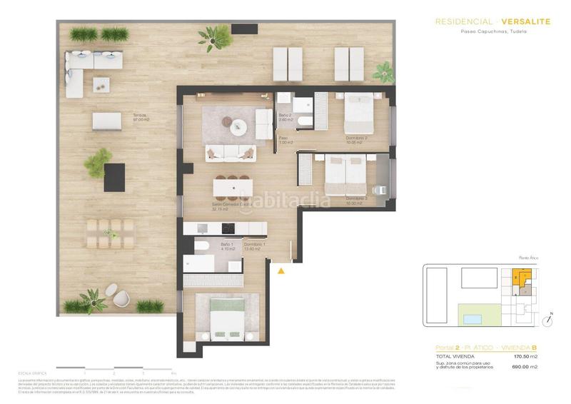 Foto ac08e88c-a9d2-4b94-89f7-c359c05bf8e7. Attico con riscaldamento parcheggio in Parque del Queiles Tudela