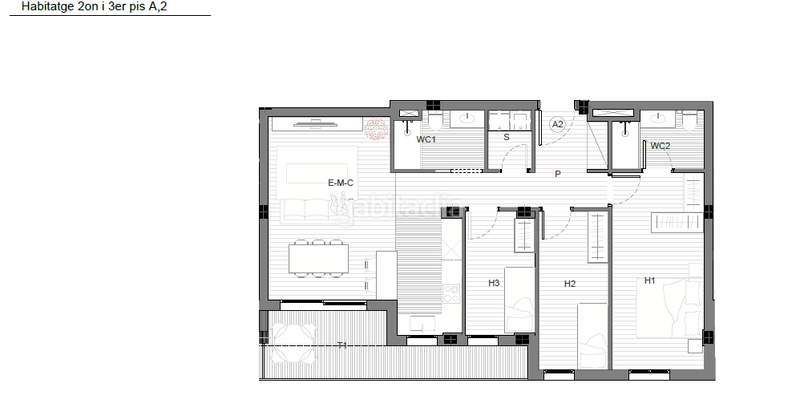 Foto 254f3f8e-48cf-45e2-a19e-bb1f62cacee7. Appartamento con riscaldamento in Llevant Igualada