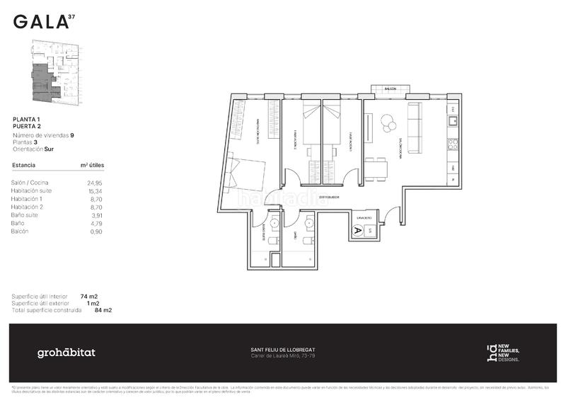 Foto 0a216a2d-535e-4267-8107-fe1235632939. Appartement 82m<sup>2</sup> dans carrer de laureà miró 73 dans Centre-Can Nadal Sant Feliu de Llobregat