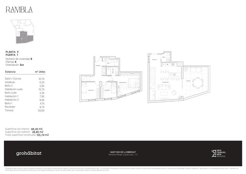 Foto a03f8621-2211-4ba6-803a-7d95ea7a963c. Appartement 139m<sup>2</sup> dans rambla rafael casanova 1 dans Centre Sant Boi de Llobregat