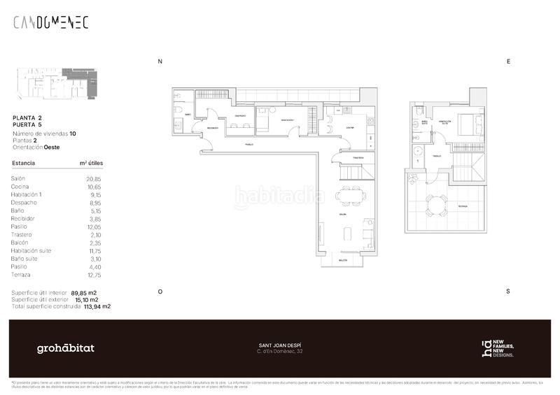 Foto d6b9ace1-8cff-4f84-96ae-c2b3d7b15662. Zweistöckige wohnung 113m<sup>2</sup> in carrer d'en domènec 32 in Sant Joan Despí