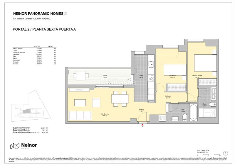 Foto 6484fc24-728a-4627-be2c-628afb8c4dd0. Appartement 99m<sup>2</sup> dans calle doctor juan josé lópez ibor 41 dans Madrid