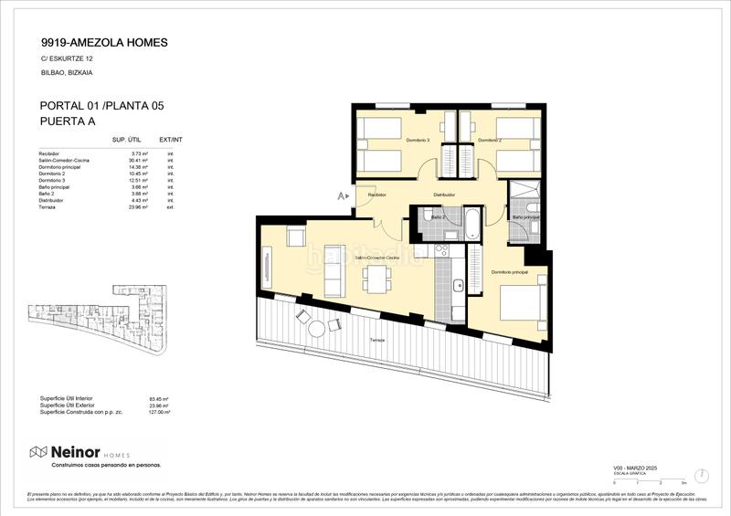 Foto dff0e067-c319-49a1-8547-1f2b450b3de7. Appartement 126m<sup>2</sup> dans calle eskurtze 12 dans Iralabarri Bilbao