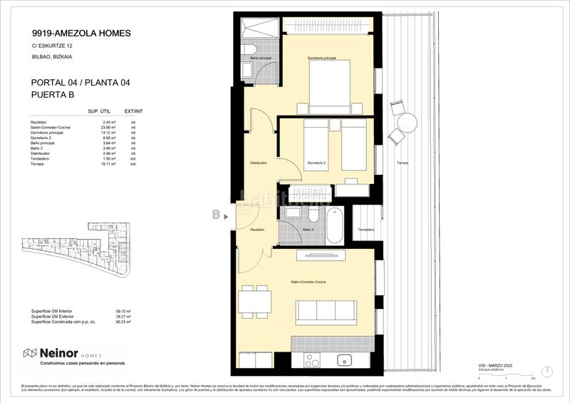 Foto ea05efcb-2ee2-4ad4-9ee4-39e8a9569ae6. Appartement 90m<sup>2</sup> dans calle eskurtze 12 dans Iralabarri Bilbao