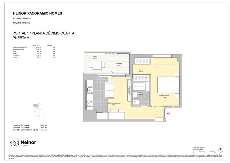 Piso 62m2 en calle joaquín lorenzo 0 en Peñagrande Madrid - Imagen 2