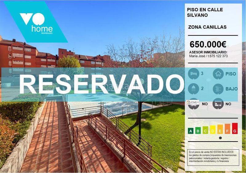 Planta baja piso en venta en silvano, hortaleza, en Madrid
