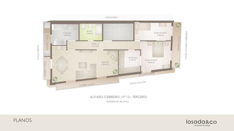 Foto 6b8f0882-2a41-4933-ac4b-48e7180252e0. Appartamento in alvaro cebreiro 13 in Ciudad Vieja Coruña (A)